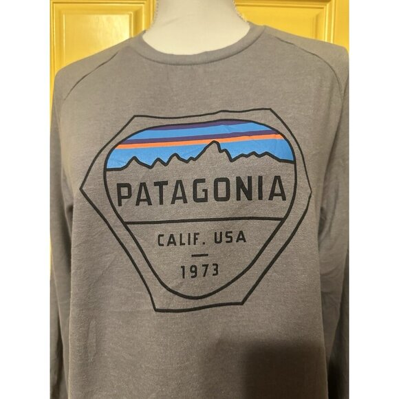 PATAGONIA Organic CotTon Graphic Print Crewneck Pullover Sweatshirt Small - Picture 4 of 5